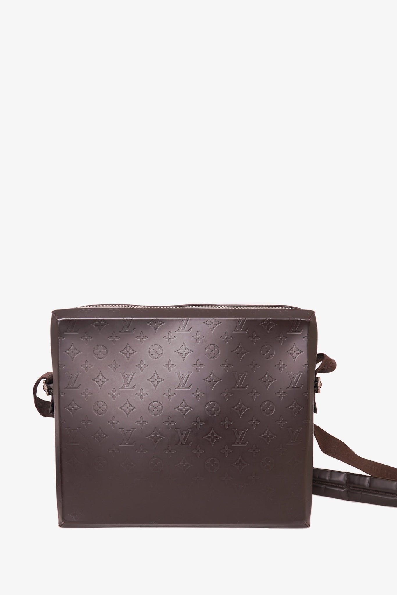 Louis Vuitton Brown Monogram Glace Fonzie Dark brown Leather Pony