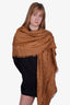 Louis Vuitton Brown Monogram Silk/Wool Scarf 'As Is'