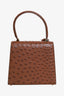 Louis Vuitton Brown Ostrich Malesherbes Handle Bag