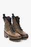 Louis Vuitton Brown Suede Monogram 'Laureate Platform Desert Boots Size 38
