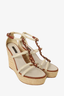 Louis Vuitton Cream/Brown Espadrilles Size 38.5