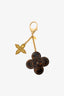 Louis Vuitton Gold Tone Monogram Stipply Flower Bag Charm