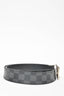 Louis Vuitton Graphite Damier 'Inventeur' Plaque Belt Size 90