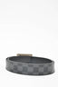 Louis Vuitton Graphite Damier 'Inventeur' Plaque Belt Size 90