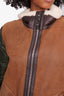 Louis Vuitton Green/Brown Puffer With Suede and Shearling Size 48