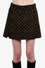 Louis Vuitton Grey Monogram Wool Mini Skirt Size 38