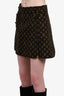 Louis Vuitton Grey Monogram Wool Mini Skirt Size 38