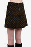 Louis Vuitton Grey Monogram Wool Mini Skirt Size 38