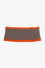 Louis Vuitton Grey/Orange Wool 'Fluo Louis' Headband
