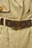 Louis Vuitton Monogram 1.5" Belt with Gold LV Buckle Size 90/36
