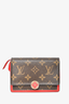 Louis Vuitton Monogram/Red 'Flore' Wallet As Is