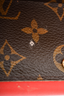 Louis Vuitton Monogram/Red 'Flore' Wallet As Is