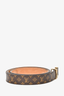 Louis Vuitton Monogram Thin Gold LV Buckle Belt Size 85