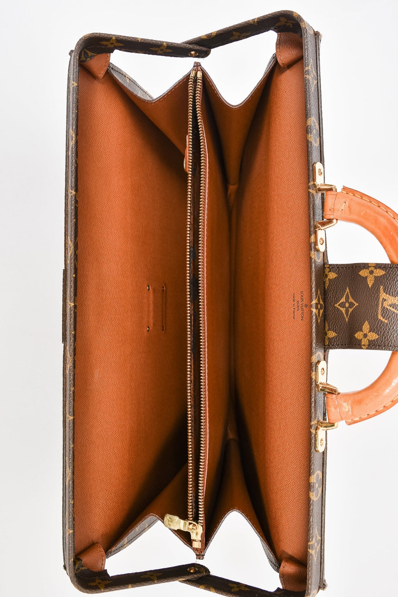 Louis Vuitton Monogram 'Serviette Fermoir' Briefcase Bag – Mine & Yours