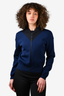 Louis Vuitton Navy/Black Wool Bomber Jacket Size S