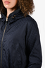 Louis Vuitton Navy Blue Monogram Reversible Nylon Windbreaker Jacket with Cinched Waist Size 34