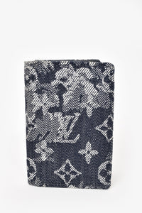 Louis Vuitton Navy Denim Monogram Tapestry 'GRR' Wallet Men's