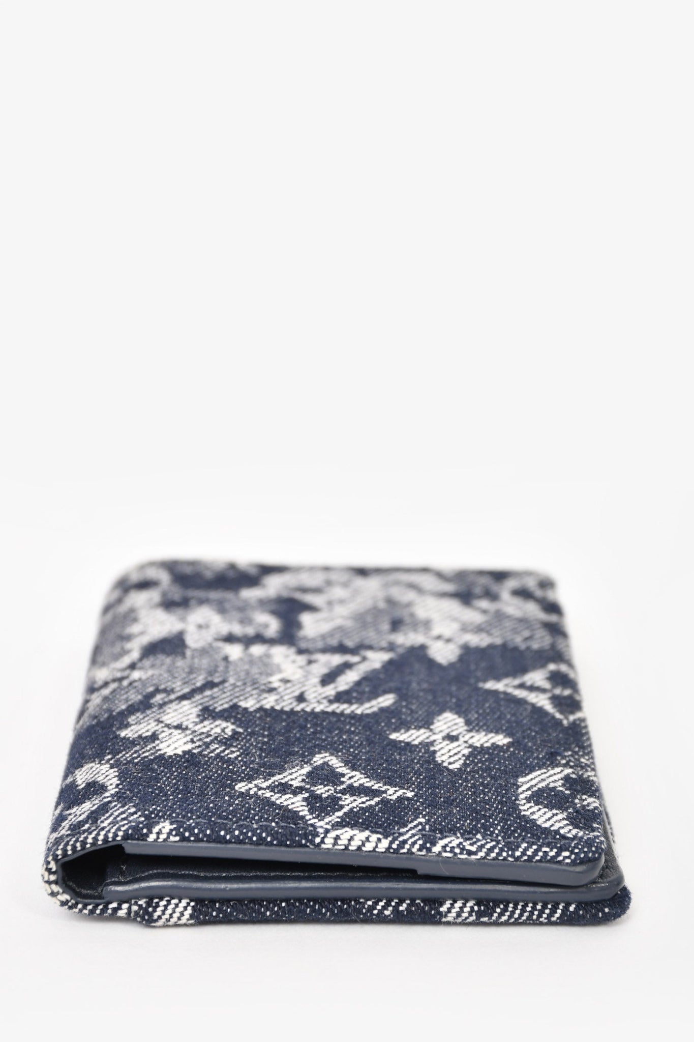 Louis Vuitton Navy Denim Monogram Tapestry 'GRR' Wallet Men's