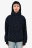 Louis Vuitton Navy Fleece Monogram Teddy Zip Size S