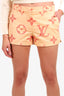Louis Vuitton Orange Monogram Cotton Shorts Size 40