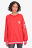 Louis Vuitton Red Cotton Crew Neck Sweater Size XXL