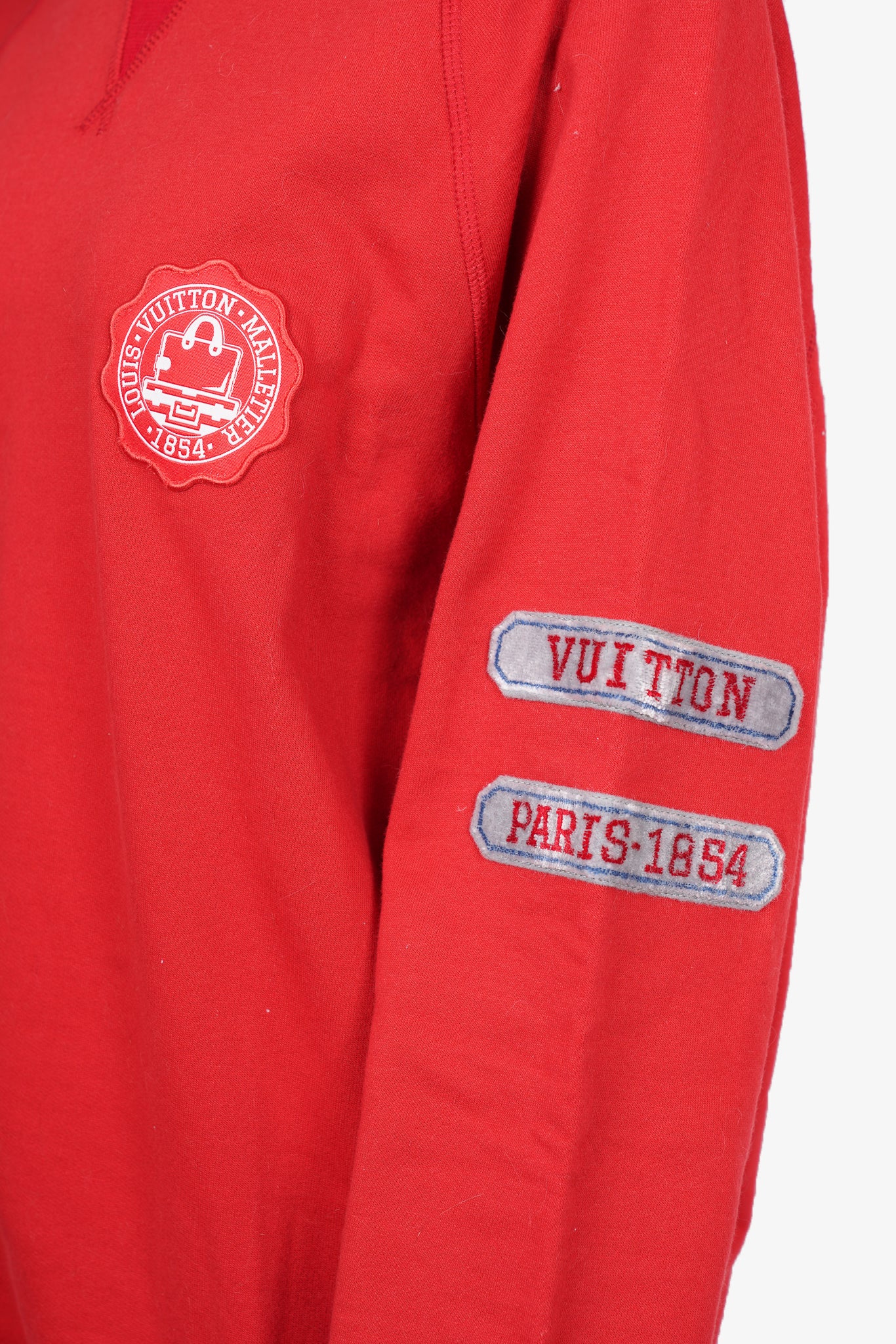 Louis Vuitton Red Cotton Crew Neck Sweater Size XXL – Mine & Yours