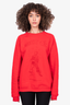 Louis Vuitton Red Cotton 'Visit Oz' Crewneck Sweater Size M