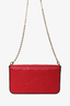 Louis Vuitton Red Monogram Empreinte Leather Felicie Pochette Bag