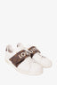 Louis Vuitton White Leather/Monogram Logo 'Frontrow' Low Top Sneakers Size 42 Mens