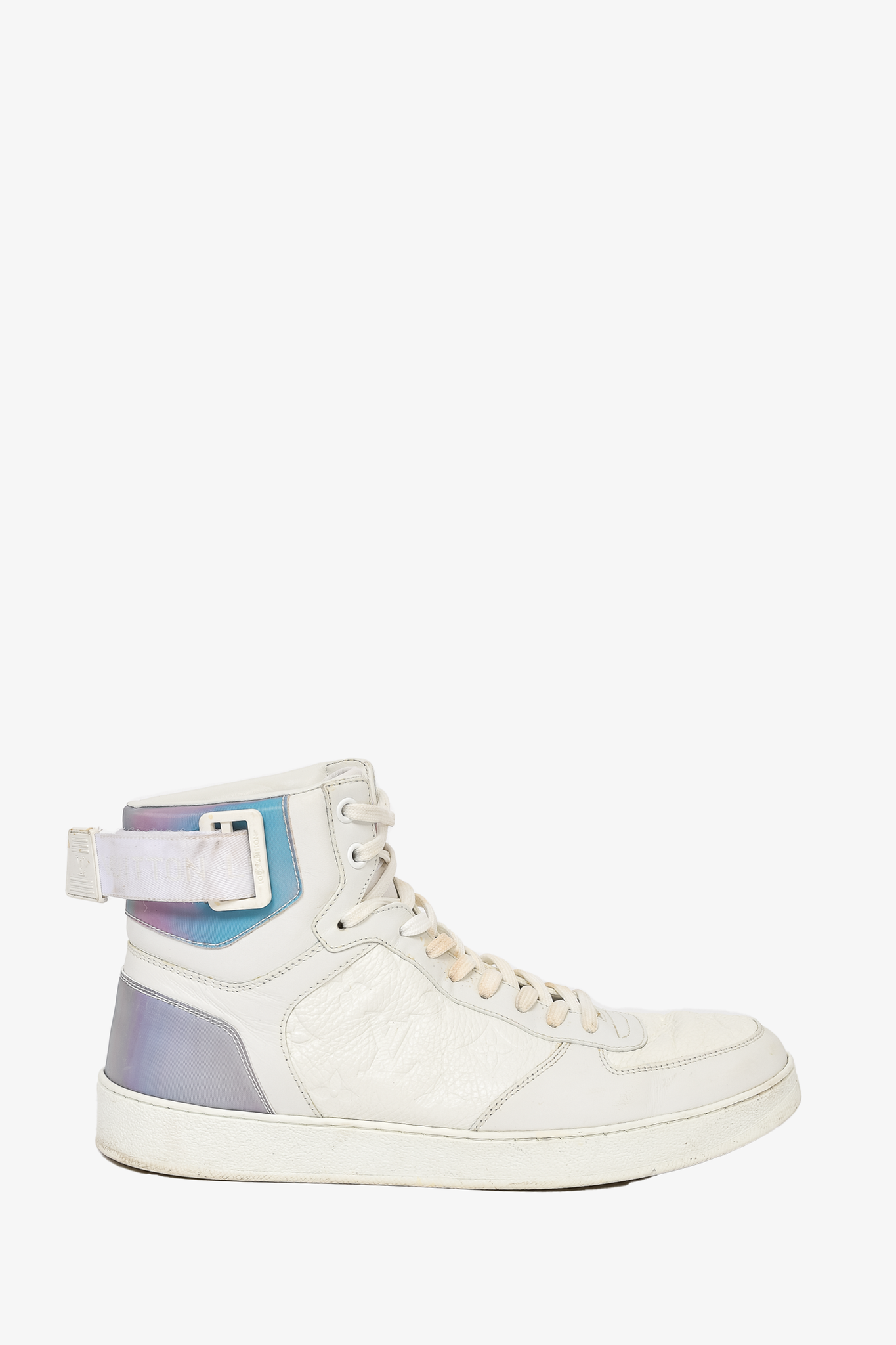 Louis Vuitton White Leather Rivoli High Top Sneakers Size 7 Mens – Mine &  Yours