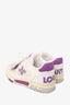 Louis Vuitton White/Purple Leather Velcro Monogram Trainer Size 5 Mens