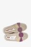 Louis Vuitton White/Purple Leather Velcro Monogram Trainer Size 5 Mens