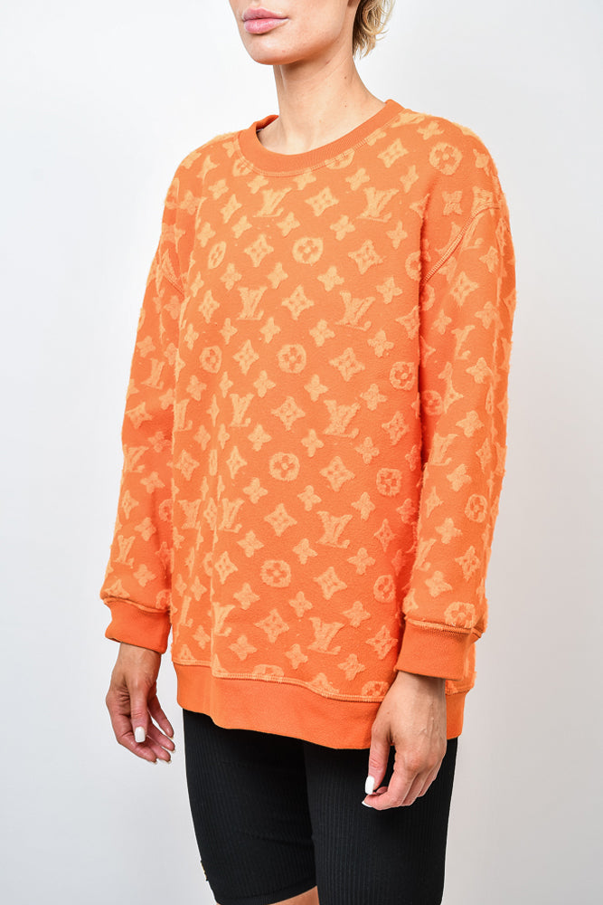 Louis Vuitton x Virgil Abloh Orange Teddy Sweatshirt sz XL