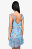 LoveShackFancy Blue Floral Ruffle 'Desra' Mini Dress Size 10