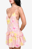 LoveShackFancy Pink/Yellow Floral 'Fabienne' Dress Size 6