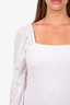 LoveShackFancy White Smocked Mini Dress with Eyelet Sleeves Size XL