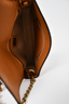 MCM Brown Leather Logo Gold Studded Crossbody Bag