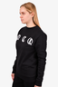 MCQ Alexander McQueen Black Logo Embroidered Sweater Size XS