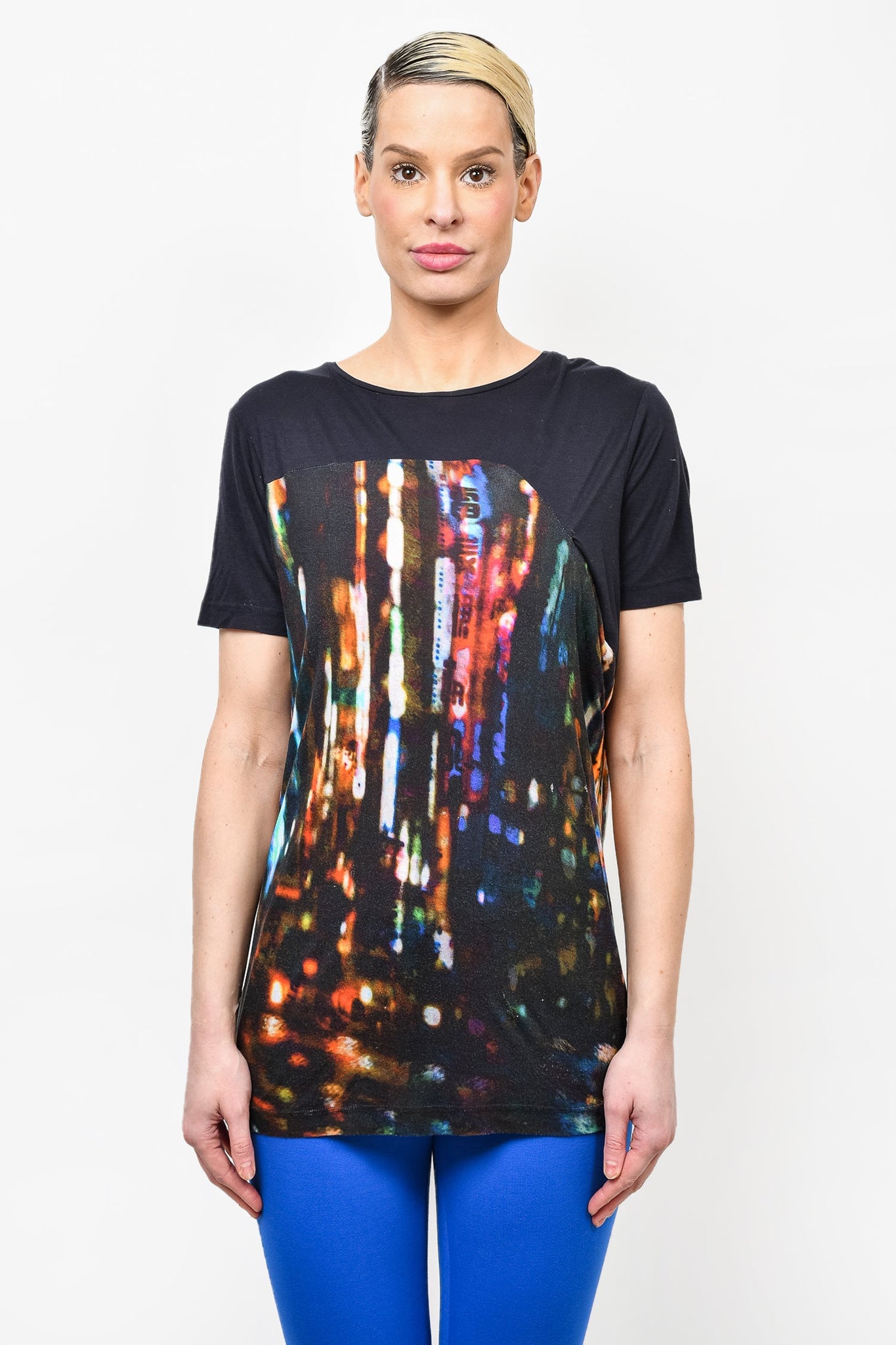 MCQ Alexander McQueen Black/Multicoloured T-Shirt sz XS