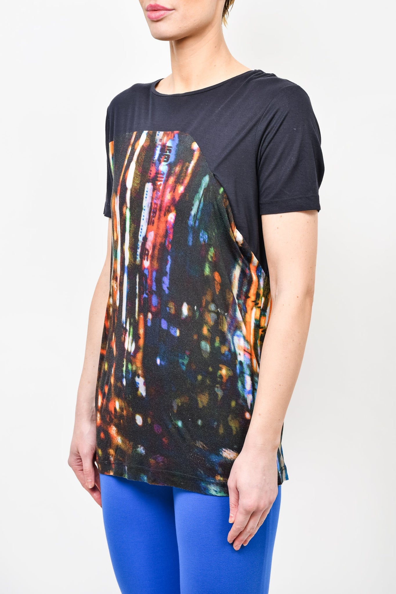 MCQ Alexander McQueen Black/Multicoloured T-Shirt sz XS