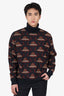 Valentino X Undercover Grey/Burgundy Wool UFO Turtle Neck Sweater Estimated Size M Mens