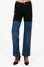 MM6 Maison Margiela Black/Blue Two-Tone Denim Jeans Size 36