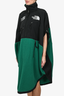 MM6 Maison Margiela x The North Face Black Nylon/Green Fleece 'Denali Circle' Dress