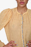 Ulla Johnson Yellow Striped Cotton Blouse Size 0
