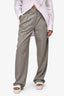 Lou Lou Studio Grey Pinstripe Wool Trousers Size L