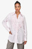 Simone Rocha Pink Button-Up Ruffle Heart Detail Shirt Size 8