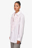 Simone Rocha Pink Button-Up Ruffle Heart Detail Shirt Size 8