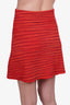 M Missoni Red Cotton Mini Skirt Size 42