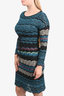 M Missoni Teal/Black Drawstring Dress Est. Size M