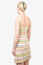 M Missoni White/Neon Green Striped Knit Tank Dress sz 38